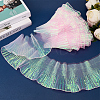 10 Yards Lucency Polyester Pleated Lace Trim OCOR-GF0004-74E-3