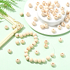 Natural Unfinished Wood Beads WOOD-SP0001-62C-5