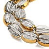Electroplate Transparent Glass Beads Strands EGLA-G037-03A-HP08-3