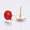 Ion Plating(IP) 304 Stainless Steel Stud Earring Findings X-STAS-P203-A01-02-2