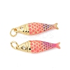 Brass Enamel Pendants X-KK-B148-14G-03-1