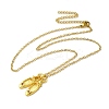 304 Stainless Steel Cubic Zirconia Pendant Necklaces NJEW-Q347-01F-2
