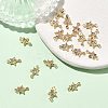 SHEGRACE Brass Pave Cubic Zirconia Star Connector Charms XGRQ2O602-441A-G-4