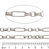 304 Stainless Steel Paperclip & Rolo Link Chains CHS-A016-49P-A-2