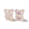 UV Plating Rainbow Iridescent Acrylic Beads LS-PACR-M002-01E-4