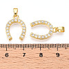 Brass Micro Pave Cubic Zirconia Pendants KK-N254-240G-3