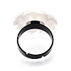 Adjustable Alloy & Iron Bezel Cup Ring Base with Rotatable Tray MAK-T012-01S-3