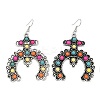 Alloy Synthetic Turquoise Dangle Earrings for Women EJEW-U053-10AS-01-4