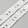 Cotton Embroidery Flower Lace Ribbons SRIB-WH0011-274-1