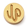 Golden Tone Brass Letter Stamps KK-R005-01U-1