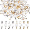 40Pcs 2 Colors Natural Cultured Freshwater Pearl Links Connector Charms PALLOY-DC00035-1