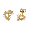 Ion Plating(IP) 304 Stainless Steel Stud Earring Findings X-STAS-I206-01G-2