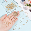 64Pcs 8 Style 304 Stainless Steel & Brass Earring Hooks & Leverback Hoop & Hoop Earrings Findings DIY-BBC0001-77-3