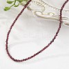 Natural Garnet Beaded Necklaces NJEW-K114-A-A04-1