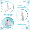 1Pc Rhodium Plated Rhodium Plated 925 Sterling Silver Pendant Bails FIND-GO0001-80-5