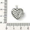 Rack Plating Brass Micro Pave Clear Cubic Zirconia Pendants KK-G501-15B-P-3