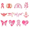 12Pcs 12 Styles Awareness Ribbon Enamel Pins JEWB-CJ0001-51-1