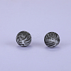 Printed Round Silicone Focal Beads SI-JX0056A-181-1
