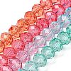 Transparent Painted Glass Beads Strands DGLA-A034-T6mm-A11-2