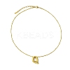 Ion Plating(IP) Initial Letter 304 Stainless Steel Pendant Necklace NJEW-R265-05G-Q-2