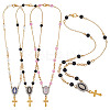 3Pcs Alloy Enamel & Acrylic Pendant Decoration HJEW-NB00280-1