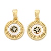 Brass Micro Pave Cubic Zirconia Pendents KK-M303-01G-01-1