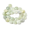 Natural Flat Round Xiuyan Jade Beads Strands G-L245-03A-3