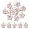 10Pcs Light Gold Plated Alloy Enamel Pendants ENAM-YW0002-15A-1