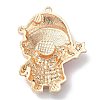 Christmas Zinc Alloy Rhinestone Pendnats PALLOY-K008-01D-KCG-2