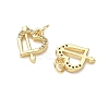 Brass Micro Pave Cubic Zirconia Pendants KK-I379-15G-06-2