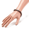 Coconut & Synthetic Hematite Stretch Bracelet BJEW-JB07990-3
