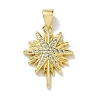 Brass Micro Pave Cubic Zirconia Pendants KK-M300-06G-02-1