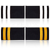 AHADERMAKER 4 Pairs 2 Colors Rectangle Polyester Pilot Epaulettes FIND-GA0003-89-1