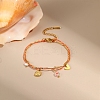 304 Stainless Steel Bar Link Chain Charm Bracelets LS-BJEW-A053-02G-1