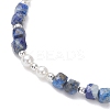 Natural Lapis Lazuli Beaded Stretch Bracelets BJEW-JB13199-02-4