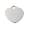 Non-Tarnish 304 Stainless Steel Mirror Polished Finish Stamping Blank Tag Pendants X-STAS-K270-43P-1