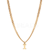 1Pc 304 Stainless Steel Letter Pendant Necklaces NJEW-LP0001-33I-G-1