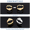 20Pcs 2 Styles Adjustable 304 Stainless Steel Finger Rings Components STAS-UN0057-19B-5