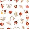 30Pcs 12 Styles Zinc Alloy Enamel Connector Charms FIND-FS0004-42-3
