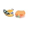 Halloween Electroplate Opaque Resin Pendants RESI-H040-02A-P-2