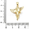 Brass Micro Pave Clear Cubic Zirconia Pendants KK-I476-15G-3