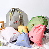 6Pcs 3 Sizes 2 Colors Polyethylene Waterproof Drawstring Storage Bags ABAG-CN0001-47-3