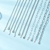 6Pcs 6 Styles 304 Stainless Steel Figaro Chain & Curb Chain & Box Chain & Water Wave Chain & Cable Chain Necklaces Sets for Women NJEW-JN05630-3