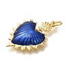 Rack Plating Brass Enamel Pendants KK-I720-27G-04-2