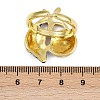 Brass Enamel Adjustable Cuff Rings for Women RJEW-G357-01H-5