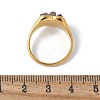 Heart Natural Amethyst Finger Rings RJEW-D303-01G-05-5