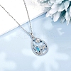 Ocean Theme Alloy Rhinestone Pendant Necklaces PW-WG91F25-01-3