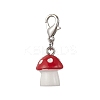 Plastic Mushroom Pendant Decoration HJEW-JM03197-4