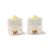 Printed Opaque Acrylic Beads OACR-B054-01G-1