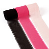 3 Rolls Polyester Raw Edges Ribbons SRIB-TAC0002-26C-3